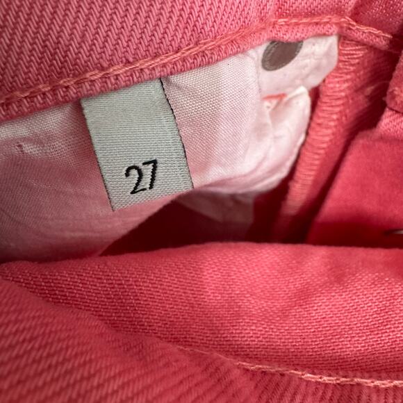 BOYISH The Charley Wide Leg in Pretty in Pink Coral Jeans High Rise Sz 27 New - Picture 10 of 13